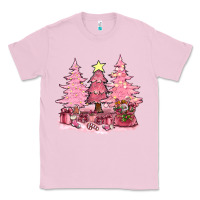 Bubblegum Pink pink christmas trees with gift box bbs Classic Tee - BundleAndBundleShop
