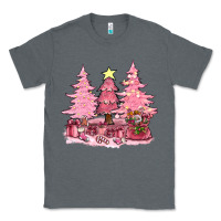 Charcoal Heather pink christmas trees with gift box bbs Classic Tee - BundleAndBundleShop