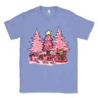 Colony Blue pink christmas trees with gift box bbs Classic Tee - BundleAndBundleShop