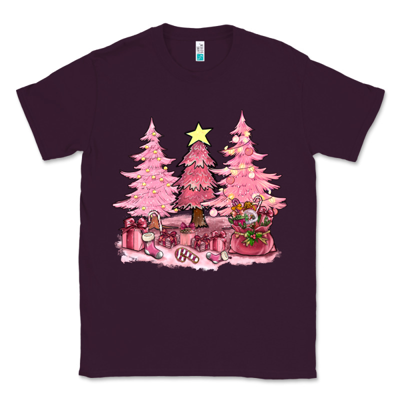 Pink Christmas Trees With Gift Box Bbs Classic Tee by BundleAndBundleShop | Teevron