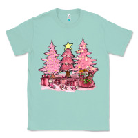 Seafoam pink christmas trees with gift box bbs Classic Tee - BundleAndBundleShop