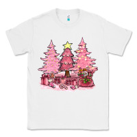 White pink christmas trees with gift box bbs Classic Tee - BundleAndBundleShop