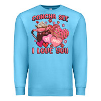 Ocean Blue concha see te amo  i love you Premium Sweatshirt - MaliasSmallBusiness