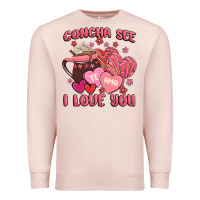 Pale Pink concha see te amo  i love you Premium Sweatshirt - MaliasSmallBusiness