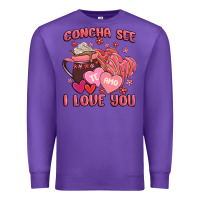 Purple concha see te amo  i love you Premium Sweatshirt - MaliasSmallBusiness