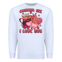 White concha see te amo  i love you Premium Sweatshirt - MaliasSmallBusiness