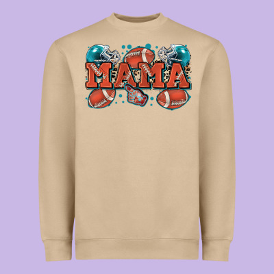 Mama American Football Heavyweight Sweatshirt Designed By Zillion Design Studio