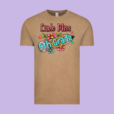 Little Miss Fifth Grade Vintage Tee Designed By Ranaportraitstore
