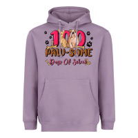 Lavender 100 paw some days of school Heavyweight Hoodie - MaliasSmallBusiness