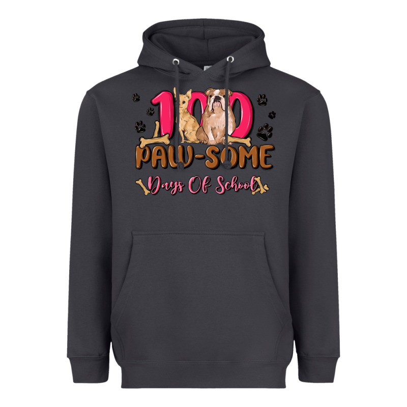 100 Paw Some Days Of School Heavyweight Hoodie by MaliasSmallBusiness | Teevron