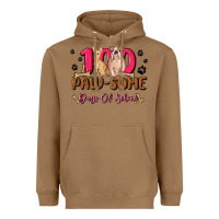 Toasted Coconut 100 paw some days of school Heavyweight Hoodie - MaliasSmallBusiness