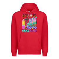 Red rolling into kindergarten Premium Hoodie - BundleAndBundleShop