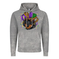 Cloud Rock mardi gras hat dachshund puppy Vintage Hoodie - RanaPortraitStore
