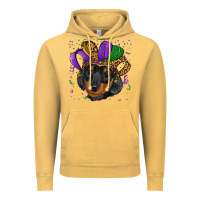 Vintage Mustard mardi gras hat dachshund puppy Vintage Hoodie - RanaPortraitStore