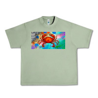 Oil Green crab license plate Urban Heavy Tee - BarkalooDesign