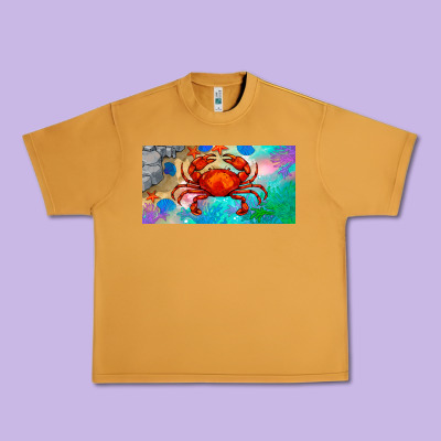 Crab License Plate Urban Heavy Tee Designed By Barkaloodesign