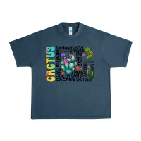 Midnight Navy cactus Urban Heavy Tee - CowhideDigitalArt