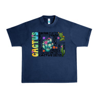 Navy cactus Urban Heavy Tee - CowhideDigitalArt
