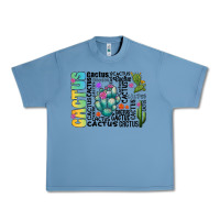 Pebble Blue cactus Urban Heavy Tee - CowhideDigitalArt
