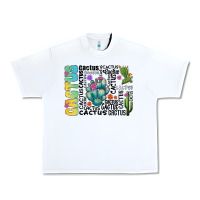 White cactus Urban Heavy Tee - CowhideDigitalArt