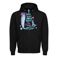 Black sassy since birth salty by choice Zipper Hoodie - JahusDesignShop