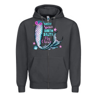 Smoke sassy since birth salty by choice Zipper Hoodie - JahusDesignShop