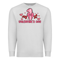 Dove Grey my first valentines day Premium Sweatshirt - MaliasSmallBusiness