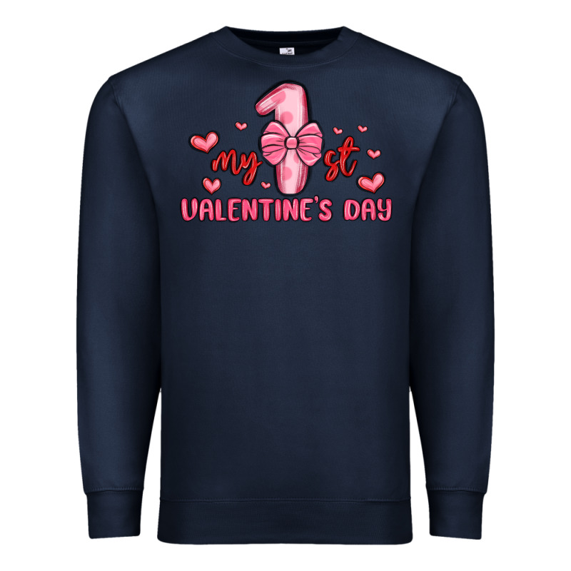 My First Valentines Day Premium Sweatshirt by MaliasSmallBusiness | Teevron