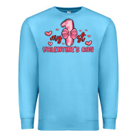 Ocean Blue my first valentines day Premium Sweatshirt - MaliasSmallBusiness
