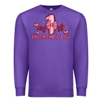 Purple my first valentines day Premium Sweatshirt - MaliasSmallBusiness
