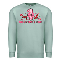 Seafoam my first valentines day Premium Sweatshirt - MaliasSmallBusiness