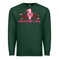 Sports Green my first valentines day Premium Sweatshirt - MaliasSmallBusiness