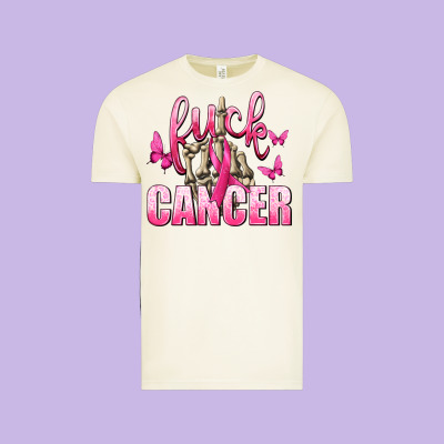 Fuck Cancer With Butterflies Vintage Tee Designed By Texasbilliewilder