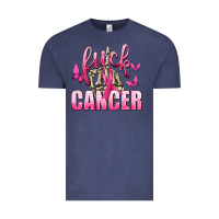 Vintage Denim Fuck Cancer with Butterflies Vintage Tee - texasbilliewilder