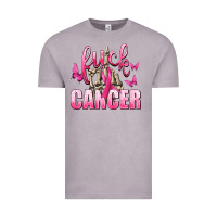 Vintage Zinc Fuck Cancer with Butterflies Vintage Tee - texasbilliewilder