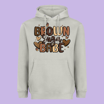 Brown Sugar Babe Heavyweight Hoodie Designed By Maliassmallbusiness