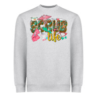 Heather Grey scrub life Heavyweight Sweatshirt - texasbilliewilder