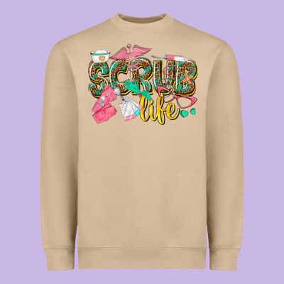 Scrub Life Heavyweight Sweatshirt Designed By Texasbilliewilder
