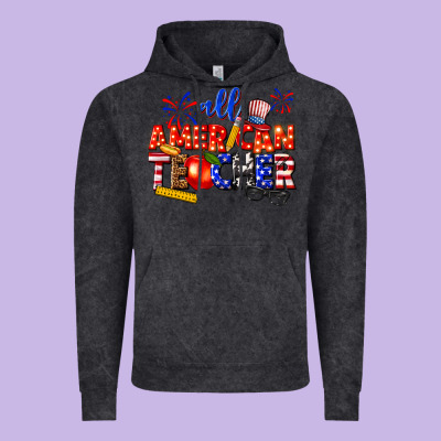 Vintage Hoodie all american teacher