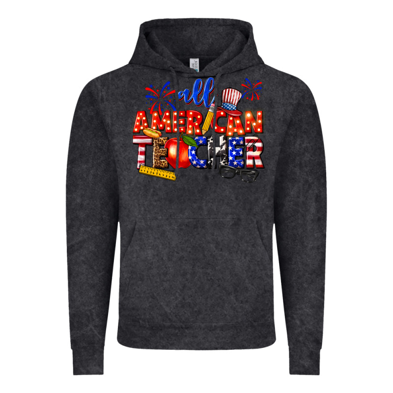 All American Teacher Vintage Hoodie by texasbilliewilder | Teevron