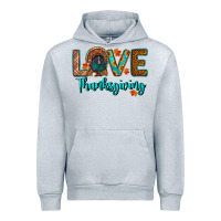 Heather Grey love thanksgiving turkey Urban Hoodie - RanaPortraitStore