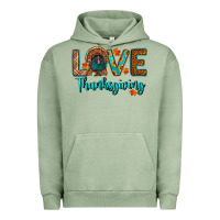 Pigment Oil Green love thanksgiving turkey Urban Hoodie - RanaPortraitStore