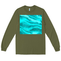 Army Green turquoise glitter Long Sleeve Tee - JahusDesignShop