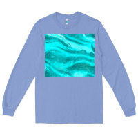 Colony Blue turquoise glitter Long Sleeve Tee - JahusDesignShop