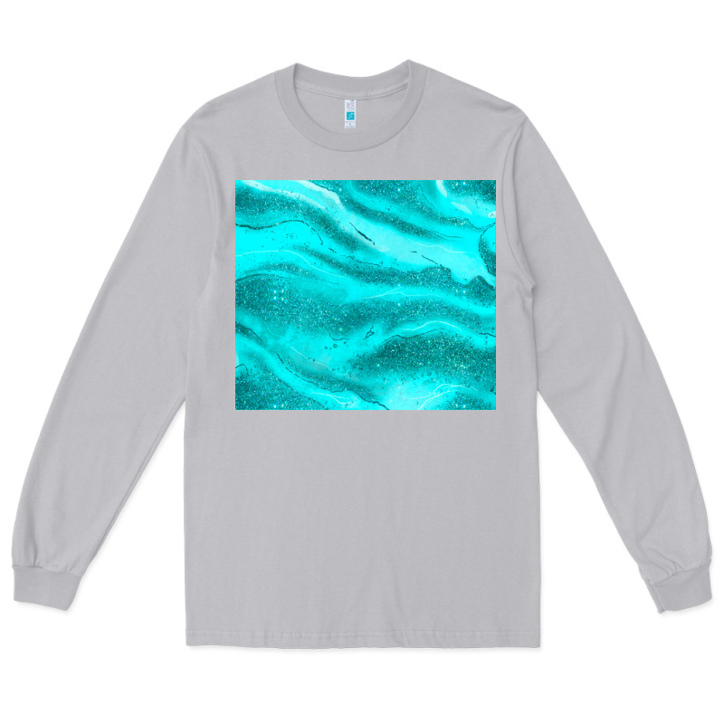 Turquoise Glitter Long Sleeve Tee by JahusDesignShop | Teevron