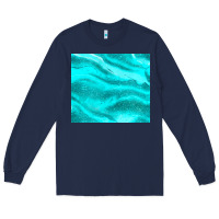 Navy turquoise glitter Long Sleeve Tee - JahusDesignShop