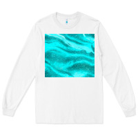 White turquoise glitter Long Sleeve Tee - JahusDesignShop