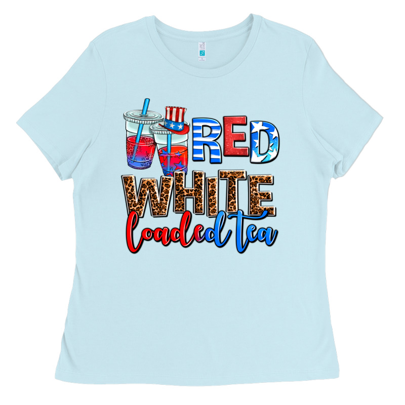 Red White Loaded Tea Ladies Tee by AdoDesignShop | Teevron