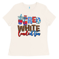 Bone Red white loaded tea Ladies Tee - AdoDesignShop