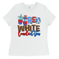 White Red white loaded tea Ladies Tee - AdoDesignShop